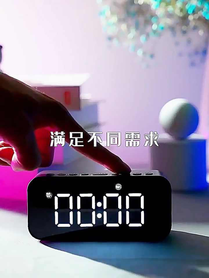 LED Alarm Clock Bluetooth Speakers Wireless Alarm Clock with FM Radio USB for Bedroom LED Digital Display Sleep Timer