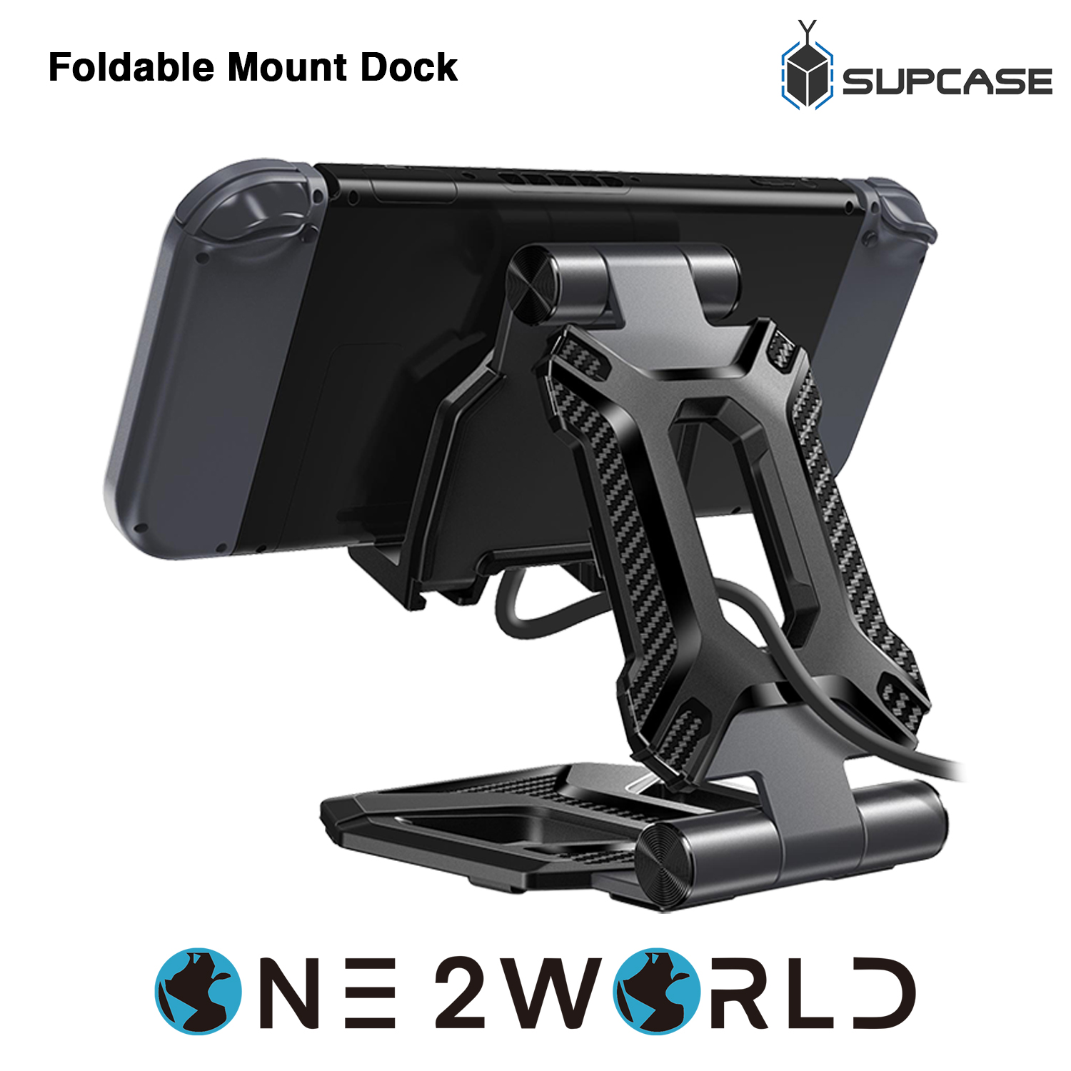 Supcase Heavy Duty Adjustable Desk Stand Holder for Phone Tablet Nintendo Switch Aluminium Foldable Mount Dock