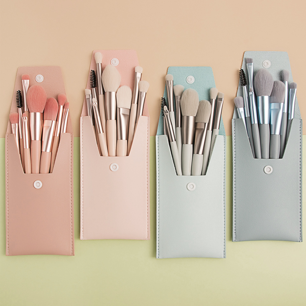 8 PCS Makeup Brushes Set, Professional Cosmetic Brush Kit Premium Foundation Brush Blending Face Powder Blush Concealers Eyeshadow Brush with Storage Bag