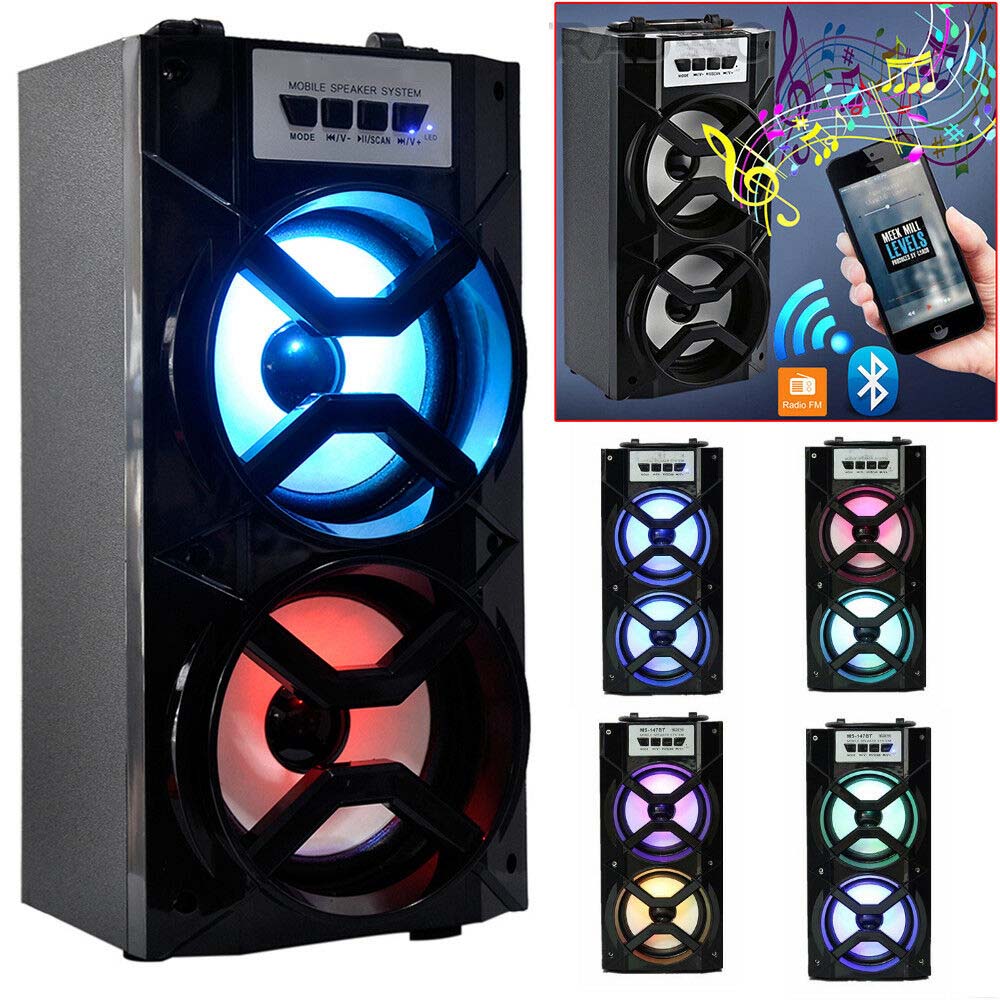 WIRELESS BLUETOOTH OUTDOOR PORTABLE SPEAKER SUPER BASS STEREO w/ USB/TF AUX INPUT