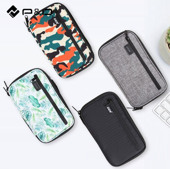 P&D Travel Pouch Neck Wallet Passport Holder Organizer Case with RFID Blocking Security Zipper