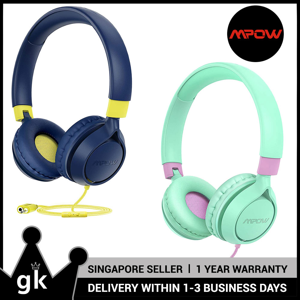 [Mpow] Wired Foldable Headsets for Kids, Headphones with Microphone for Children, Volume-Limiting 85/94dB - Best for Home Learning (CHE1 Pro)