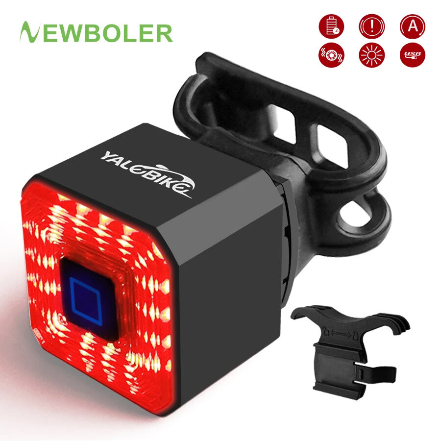Bicycle Tail Light Smart Sensor Brake Mountain Bike Light USB Charging Road Bike Night Riding Rear Light