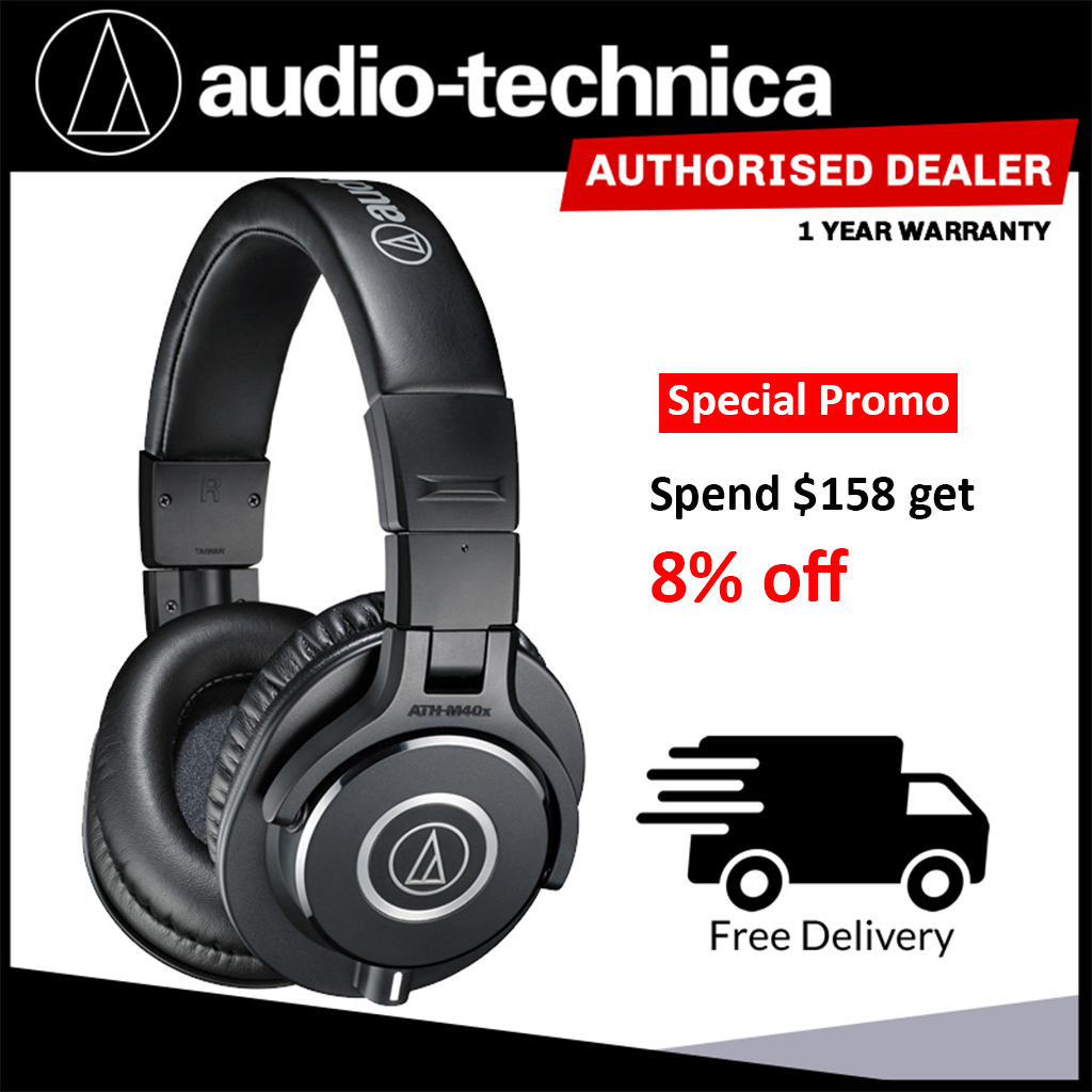 Audio-Technica ATH-M40X Studio Monitor Professional Headphones, audio technica headphone, m40x, ath m40x