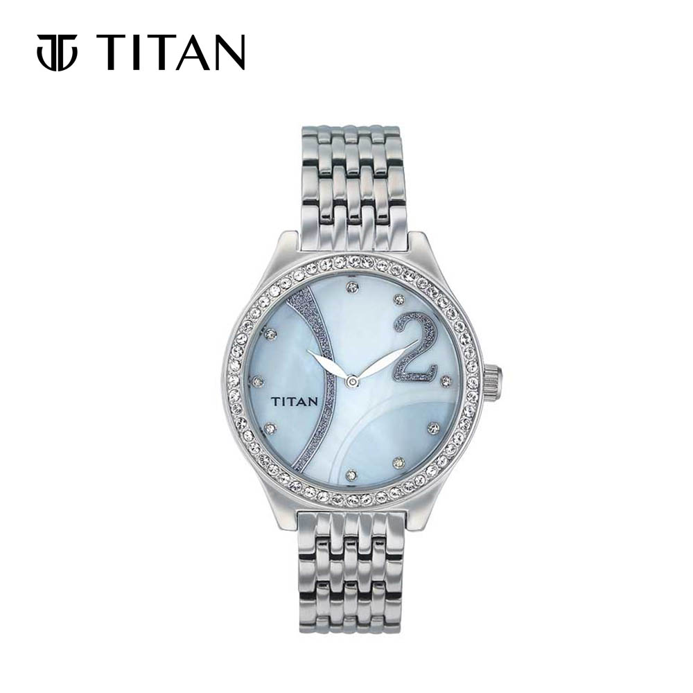 Titan Women's Purple Swarovski Crystal Watch 9744SM01